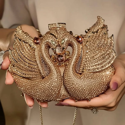 Swan Royale Crystal Clutch