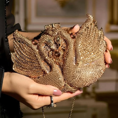 Swan Royale Crystal Clutch