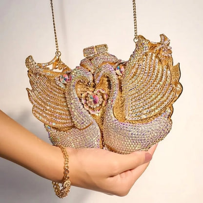 Swan Royale Crystal Clutch