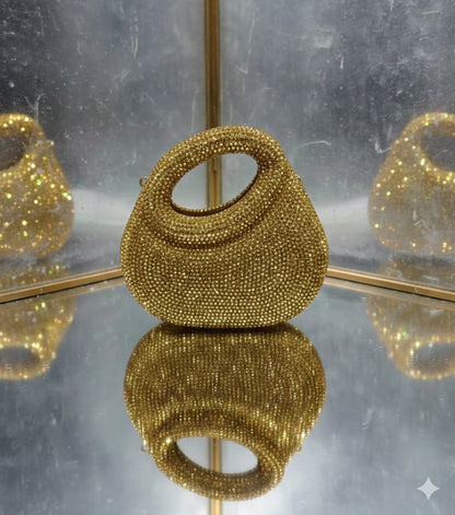 Golden Halo Crystal Clutch