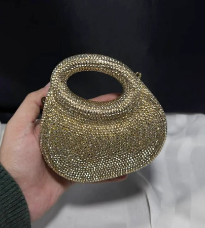 Golden Halo Crystal Clutch