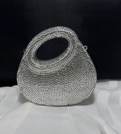 Golden Halo Crystal Clutch