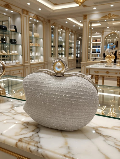 Pearl Crown Clutch