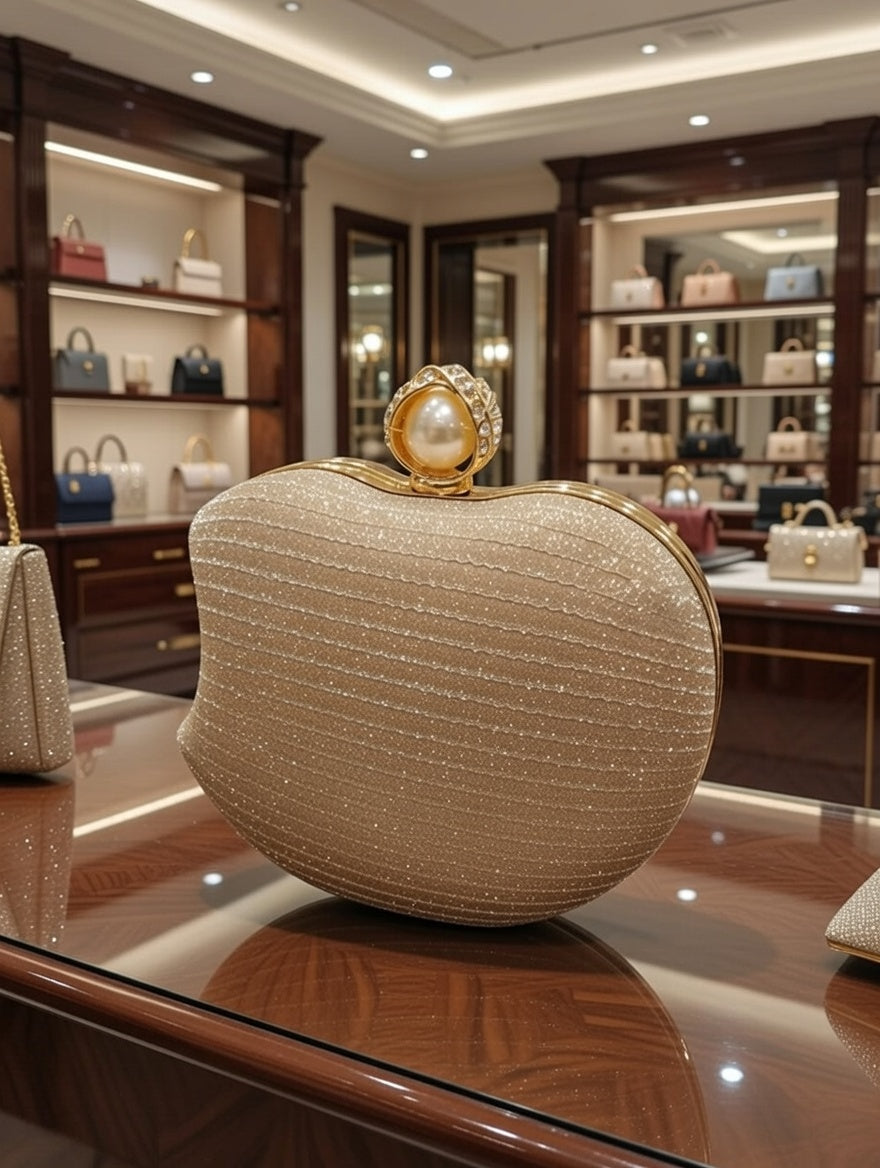 Pearl Crown Clutch